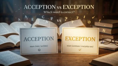 Acception vs Exception