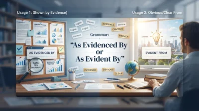 As Evidenced By or As Evident ByAs Evidenced By or As Evident By