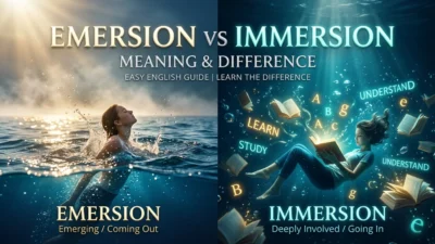 Emersion vs Immersion
