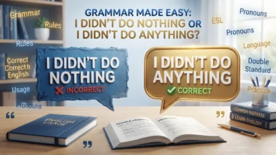 I Didn’t Do Nothing or I Didn’t Do Anything