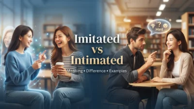 Immitated vs Intimated