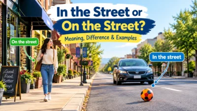 In the Street or On the Street
