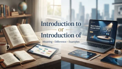 Introduction to or Introduction of