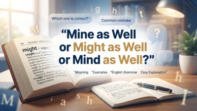 Mine as Well vs Might as Well vs Mind as Well