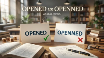 Opened vs Openned