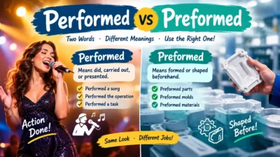 Performed vs Preformed