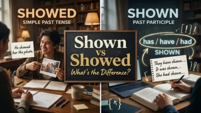 Shown vs Showed