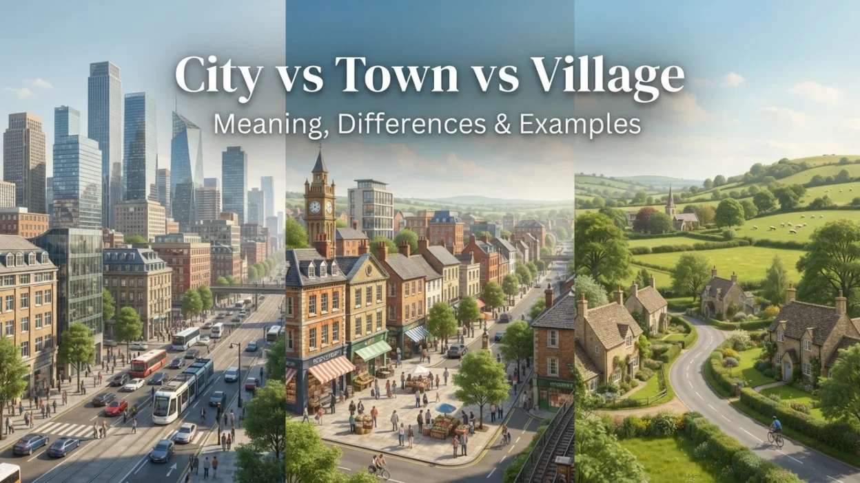 City vs Town vs Village