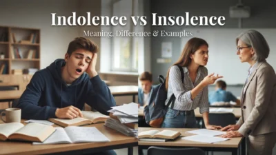 Indolence vs. Insolence