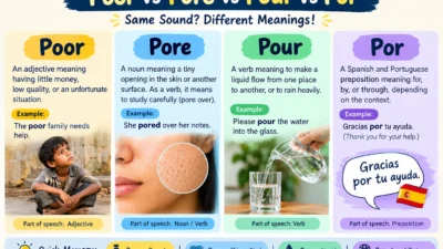 Poor vs Pore vs Pour vs Por