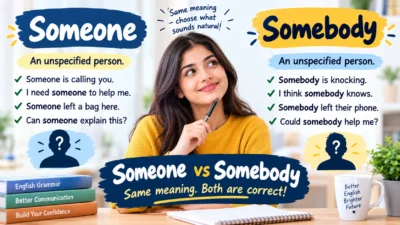 Someone vs Somebody