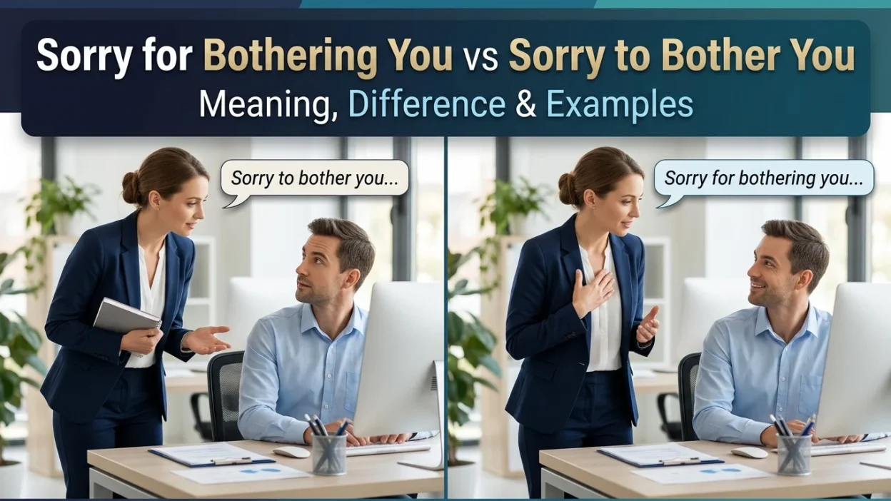 Sorry for Bothering You vs Sorry to Bother You