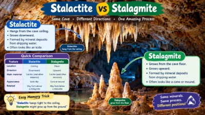 Stalactite vs Stalagmite