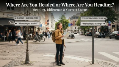 Where Are You Headed or Where Are You Heading